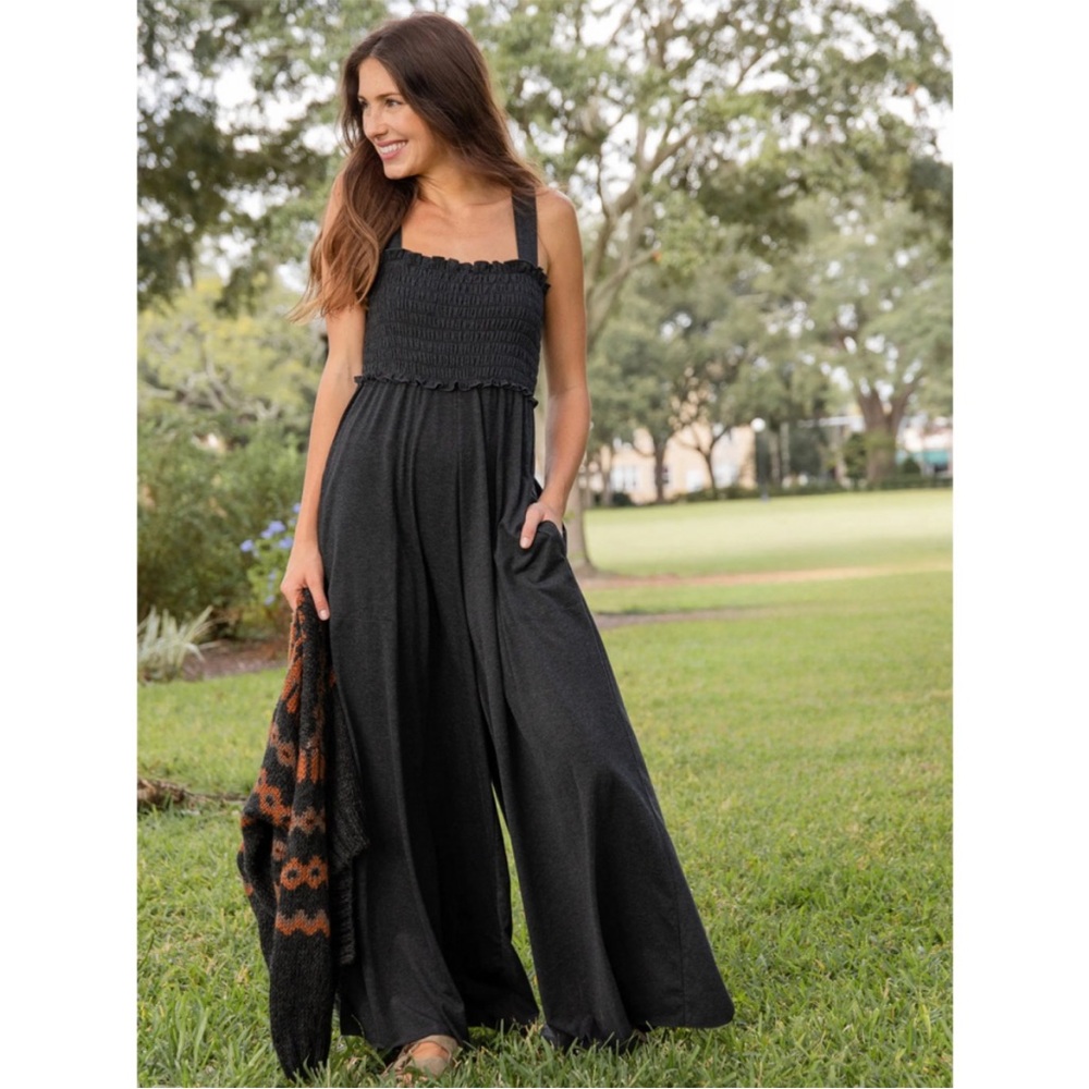 Natural Life Brynn Wide-Leg Knit Jumpsuit